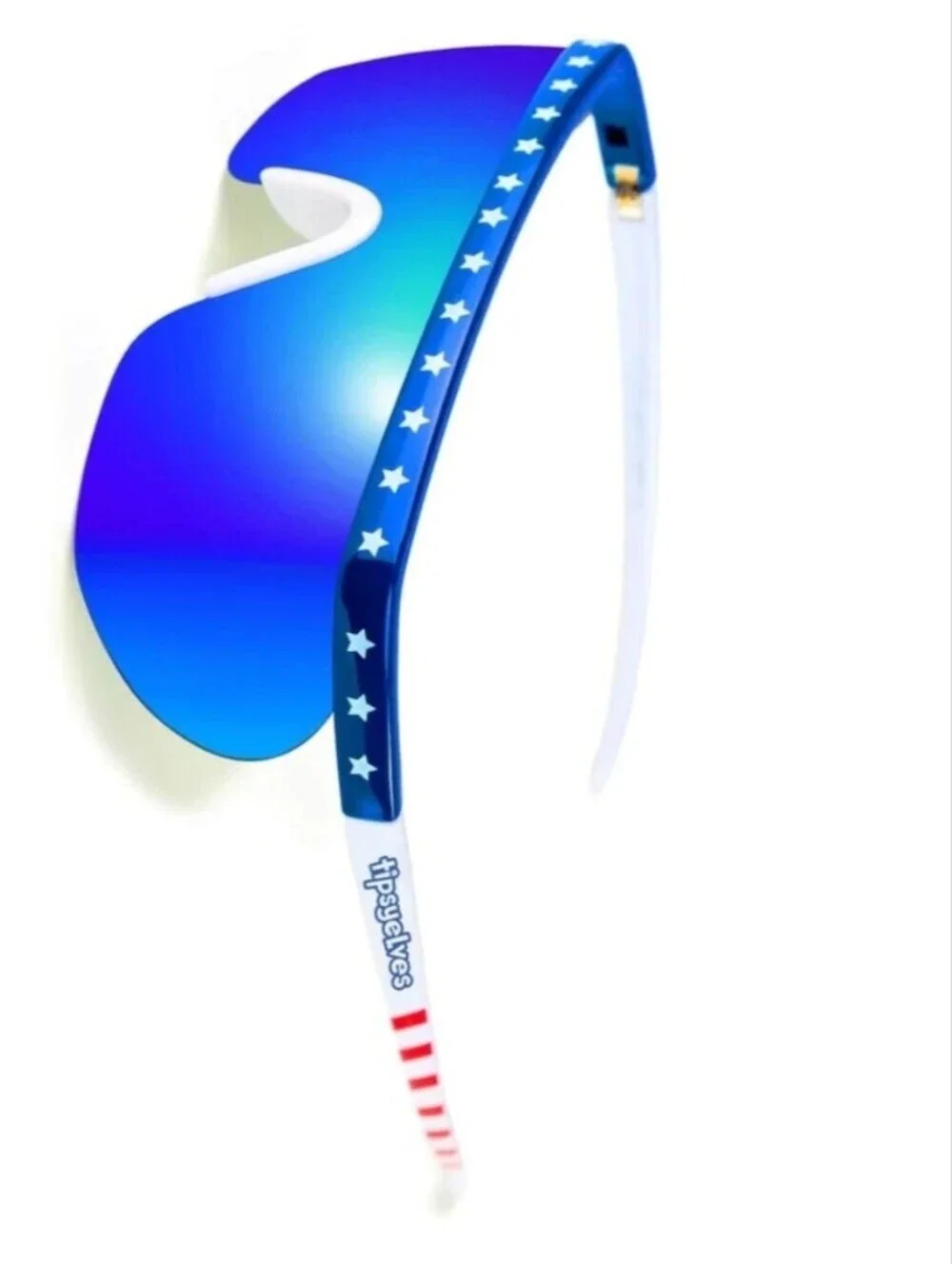 NIB!Tipsy Elves,UNISEX,Say Can You See Sunglasses, Patriotic Mirrored,MSRP$34.95